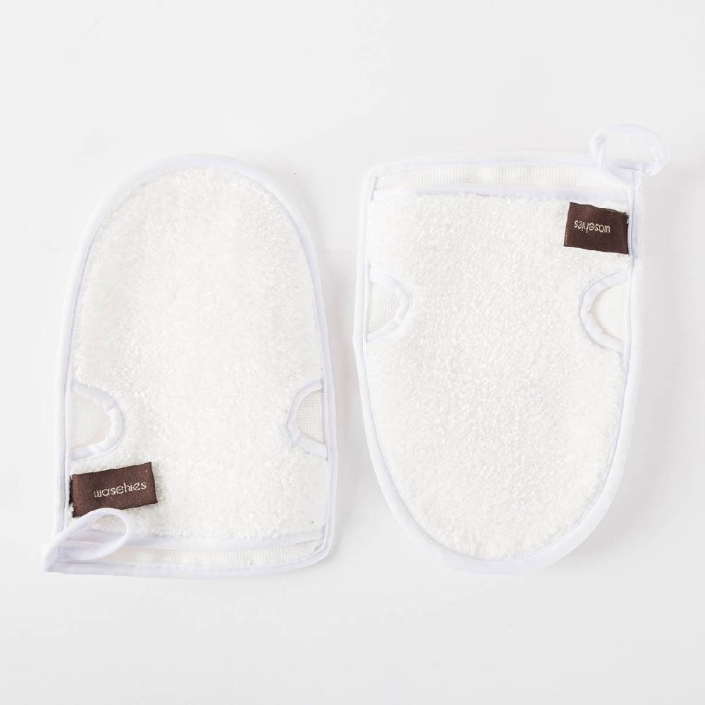 Schöner Leben Waschies Schlupfhandschuh weiß im 2er Set