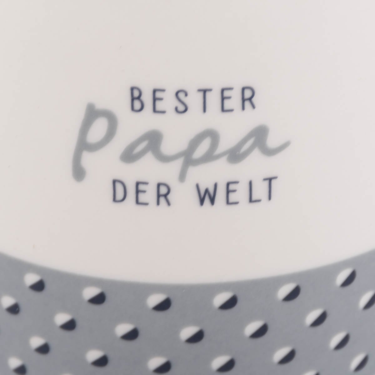 Schöner Leben Tasse Gute Laune aus Porzellan Bester Papa der Welt gepunktet blau weiß 300ml von Grafik Werkstatt Bis zu 55% Rabatt