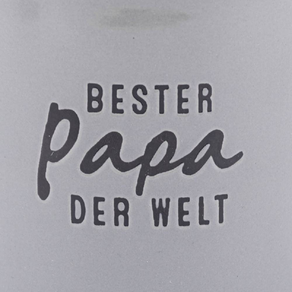 Schöner Leben Tasse Vintage aus Keramik in Emaille-Optik Bester Papa der Welt blaugrau schwarz 400ml von Grafik Werkstatt Discount Store für neue Produkte