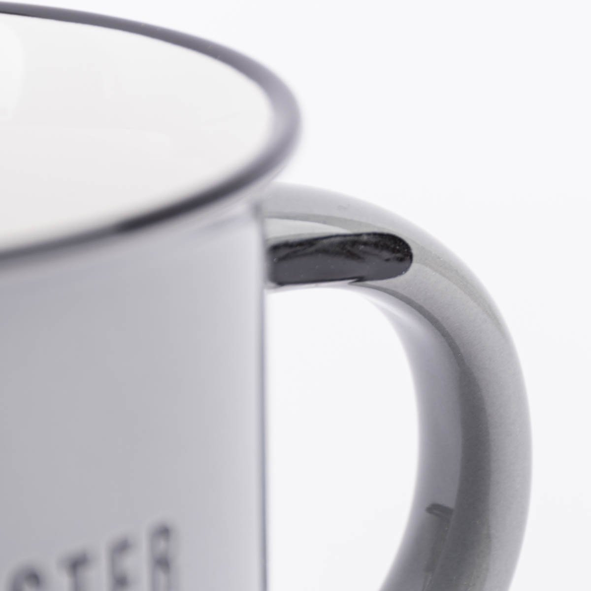 Schöner Leben Tasse Vintage aus Keramik in Emaille-Optik Bester Papa der Welt blaugrau schwarz 400ml von Grafik Werkstatt Discount Store für neue Produkte