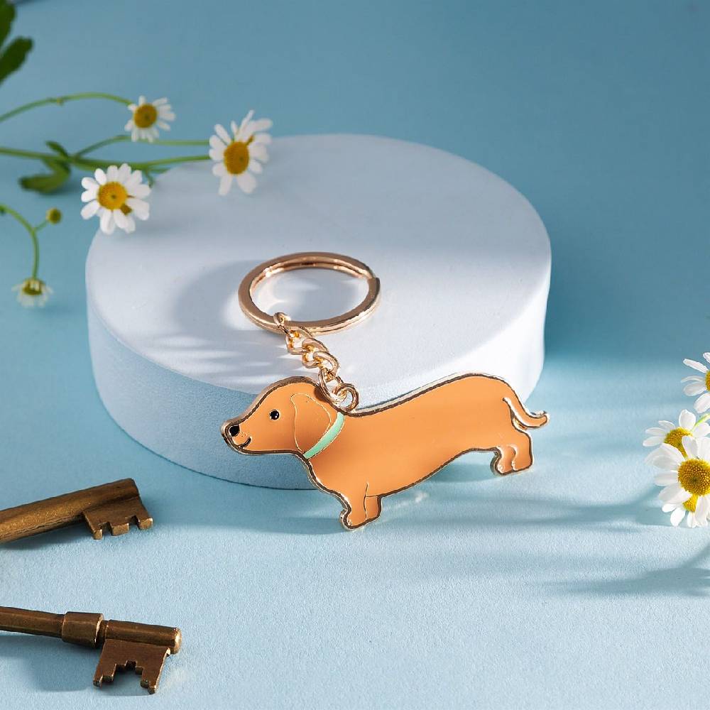 Schöner Leben Schlüsselanhänger Dackel von Sass & Belle 7x3,3cm Online