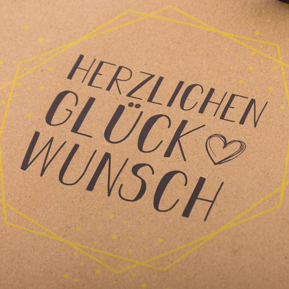 Schöner Leben Geschenktüte Kraftpapier Alles Gute oder Herzlichen Glückwunsch braun groß oder klein Kostenloser Versand