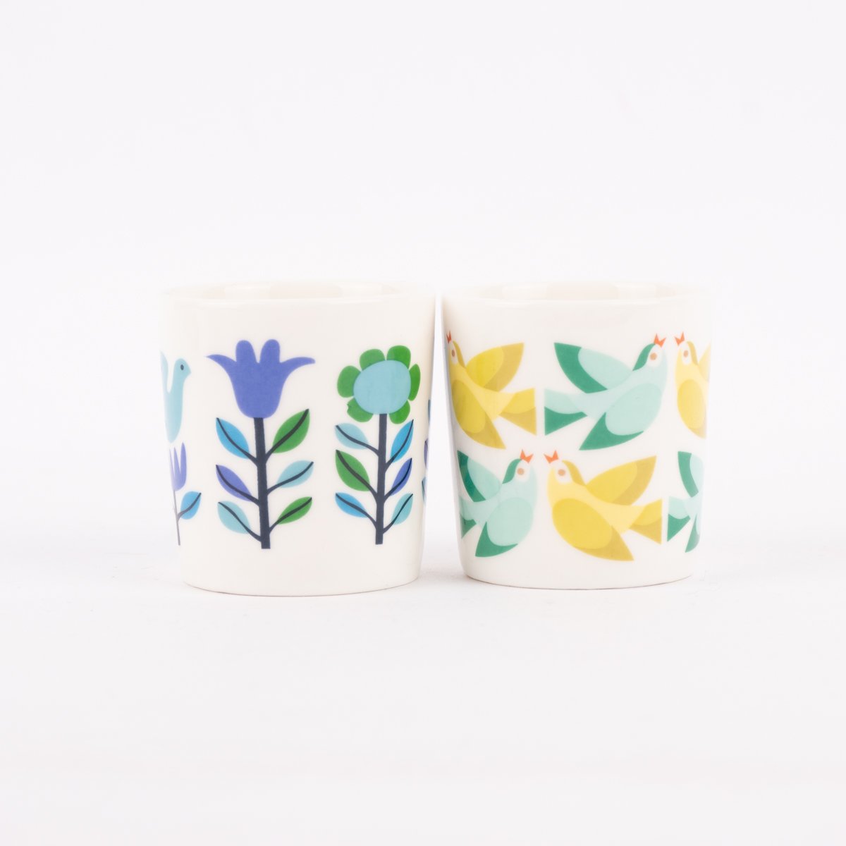 Schöner Leben Eierbecher Tauben und Blumen Porzellan weiß blau grün 4,5x5cm Begrenztes Angebot