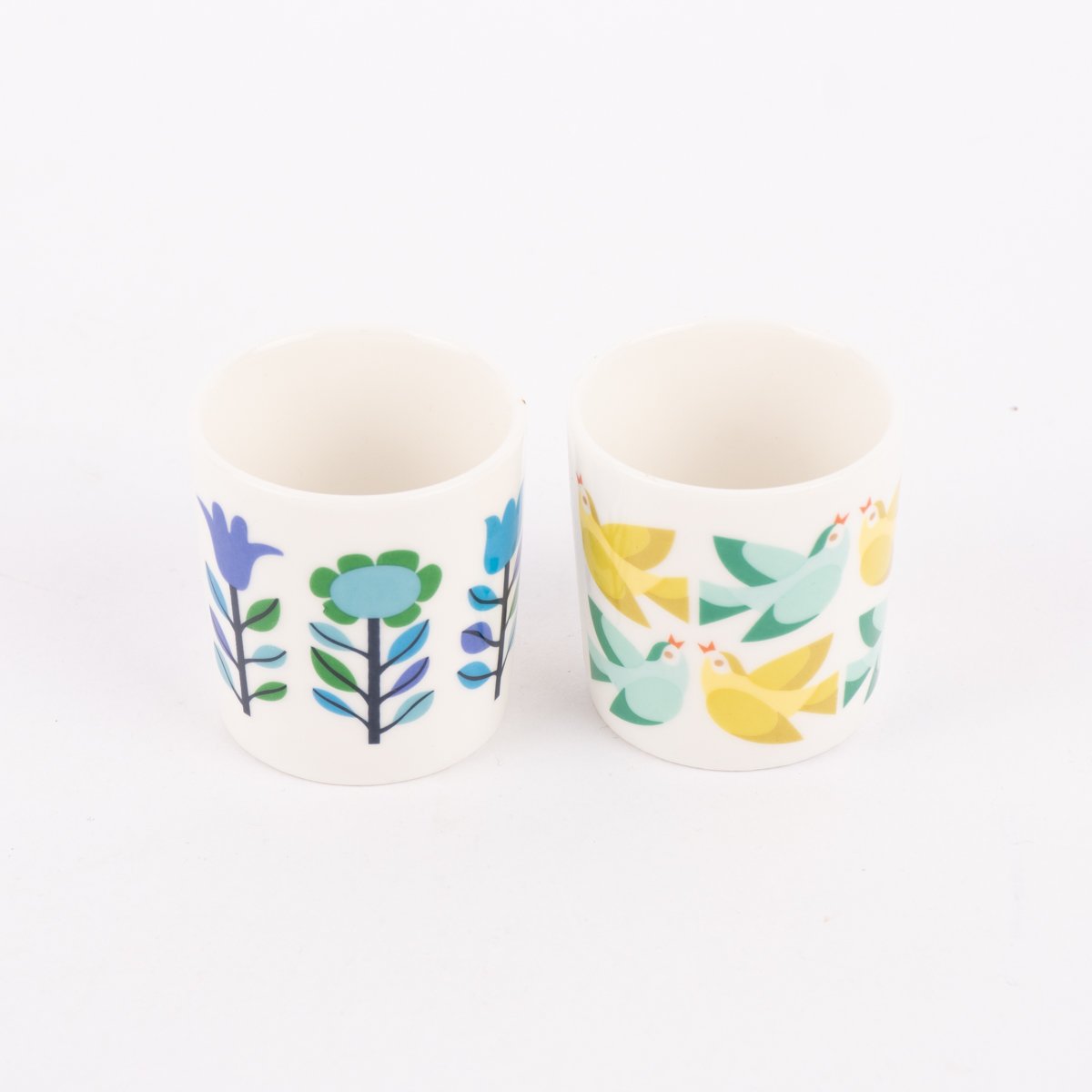 Schöner Leben Eierbecher Tauben und Blumen Porzellan weiß blau grün 4,5x5cm Begrenztes Angebot