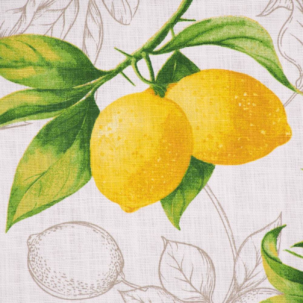 Schöner Leben SCHÖNER LEBEN. Tischdecke aus Baumwolle Citron Zitronen weiß grün gelb verschiedene Größen Preisnachlass