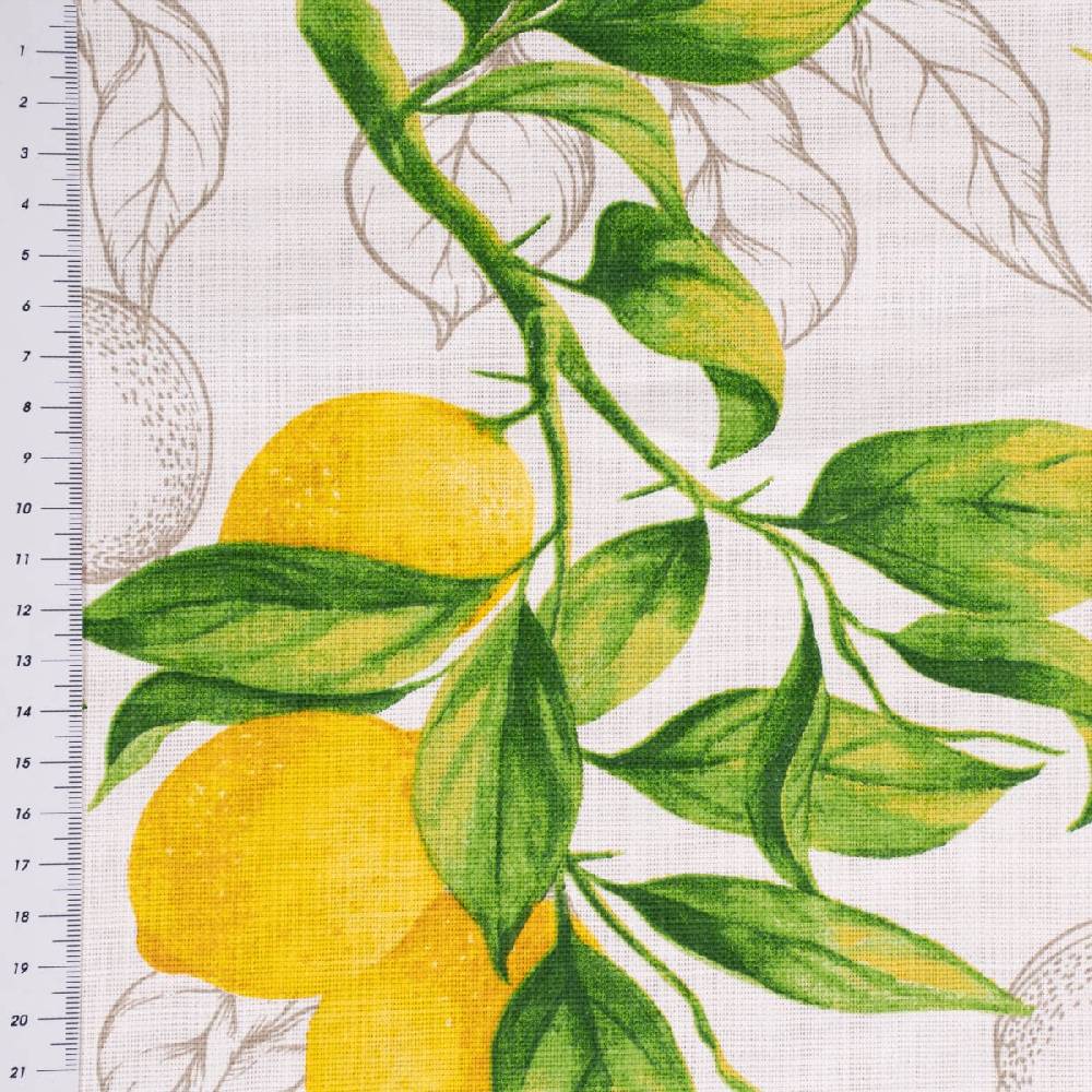 Schöner Leben SCHÖNER LEBEN. Tischdecke aus Baumwolle Citron Zitronen weiß grün gelb verschiedene Größen Preisnachlass