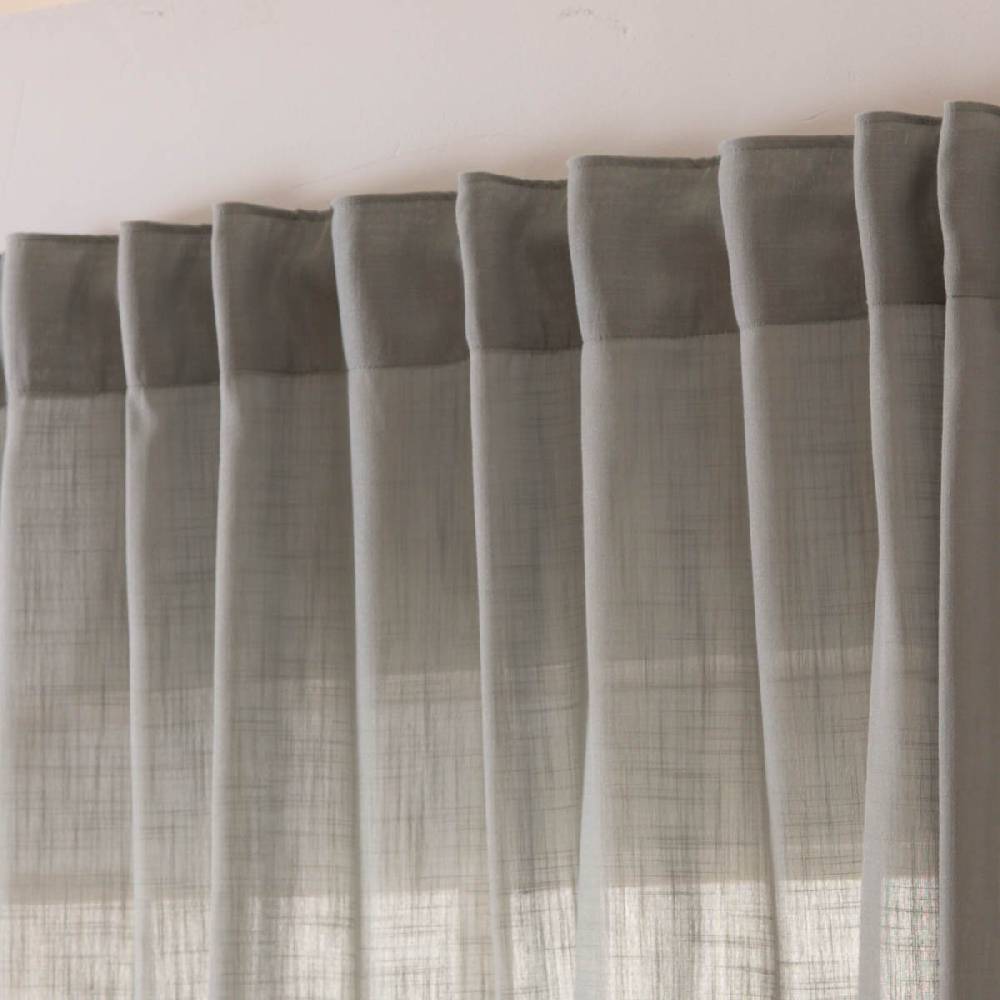 Schöner Leben Gardine mit Smok-Schlaufenband Leinenstruktur salbeigrün in 245cm oder Wunschlänge von SCHÖNER LEBEN Saisonale Angebote