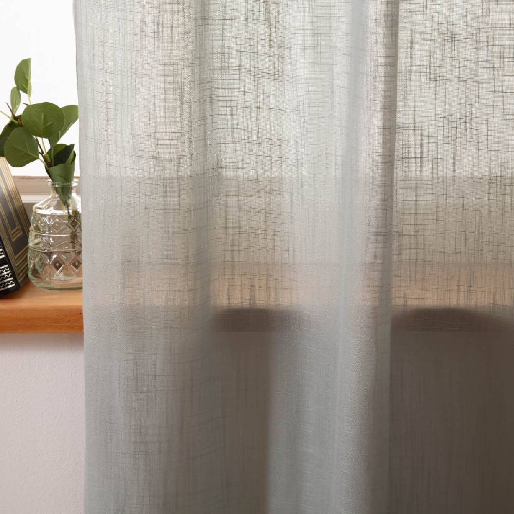 Schöner Leben Gardine mit Smok-Schlaufenband Leinenstruktur salbeigrün in 245cm oder Wunschlänge von SCHÖNER LEBEN Saisonale Angebote
