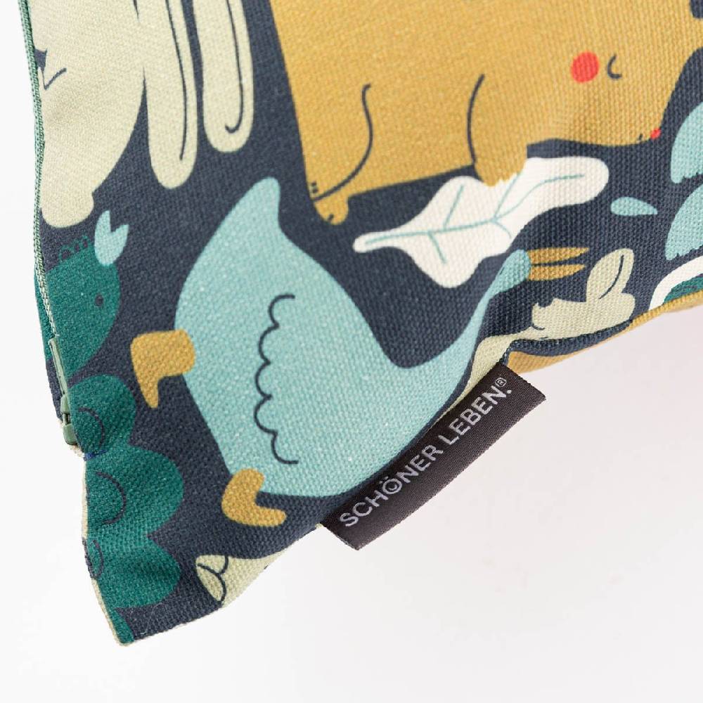 Schöner Leben Kissenhülle Waldtiere Scandi blau rot beige in versch. Größen von SCHÖNER LEBEN Tägliche Deals