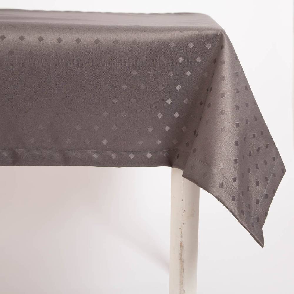 Schöner Leben Tischdecke mit Acryl-Fleckschutz Mini-Raute anthrazit in versch. Größen von SCHÖNER LEBEN Kostenlose Rückgabe