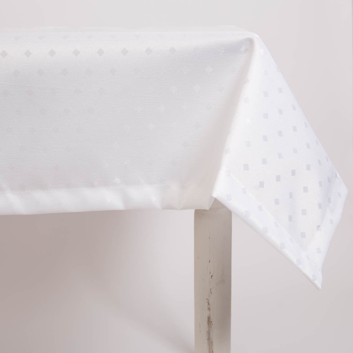 Schöner Leben Tischdecke mit Acryl-Fleckschutz Mini-Raute weiß in versch. Größen von SCHÖNER LEBEN Begrenzte Freigabe