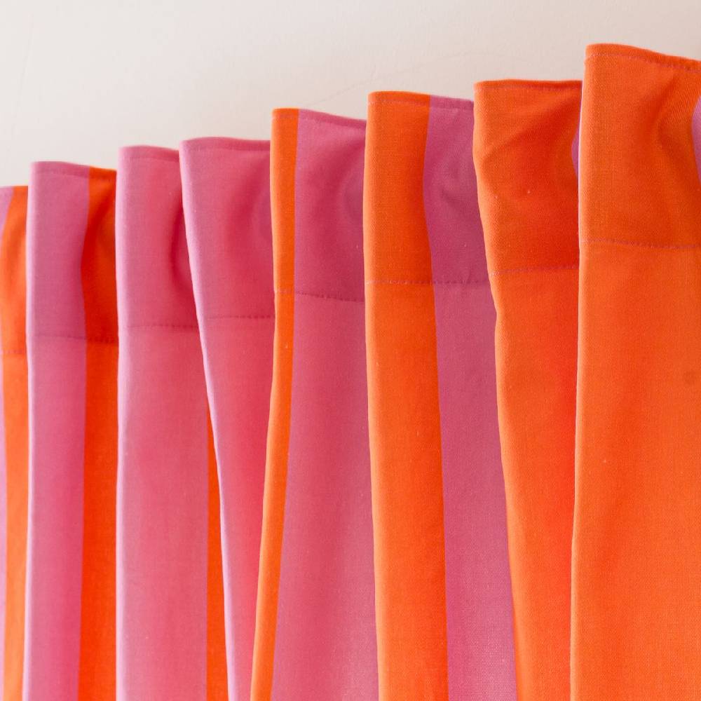 Schöner Leben Vorhang mit Smok-Schlaufenband Streifen orange pink in 245cm oder Wunschlänge von SCHÖNER LEBEN JETZT KAUFEN