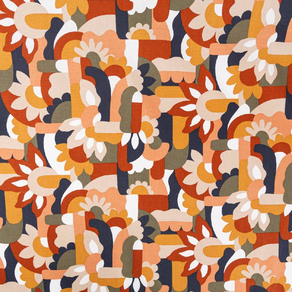 Schöner Leben Canvas Stoff Dekostoff Baumwolle Naive Retro Formen organisch 1,50m Breite Bis zu 50% Rabatt