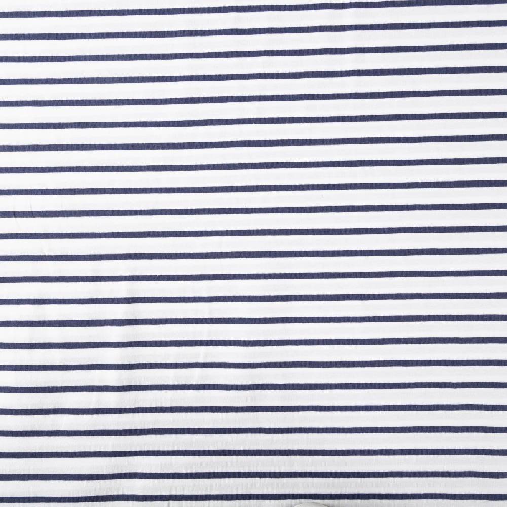 Schöner Leben Jersey Stoff Baumwolljersey Rayure Streifen weiß marineblau 1,45m Breite Bis zu 65% Rabatt