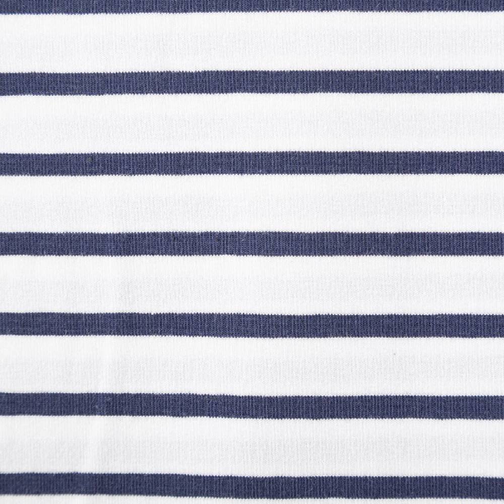 Schöner Leben Jersey Stoff Baumwolljersey Rayure Streifen weiß marineblau 1,45m Breite Bis zu 65% Rabatt