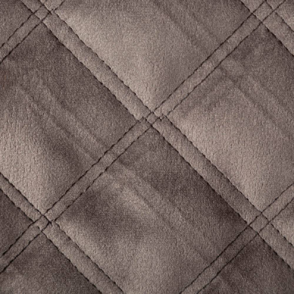 Schöner Leben Polsterstoff Samtstoff Le Velvet Karo mit Rautensteppung stone steingrau 1,40m breit Fabrikladen