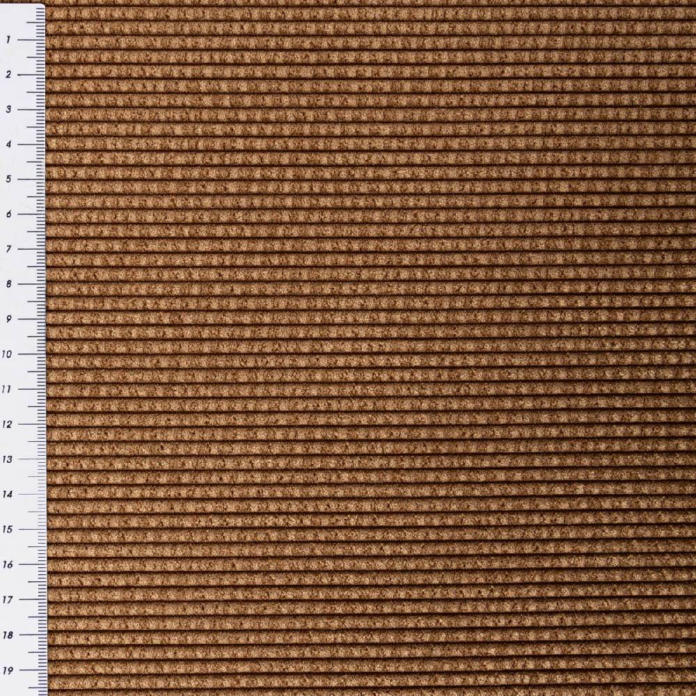 Schöner Leben Cord Stof Bubble Bekleidungsstoff Dekostoff einfarbig braun 1,45m Breite zollfrei