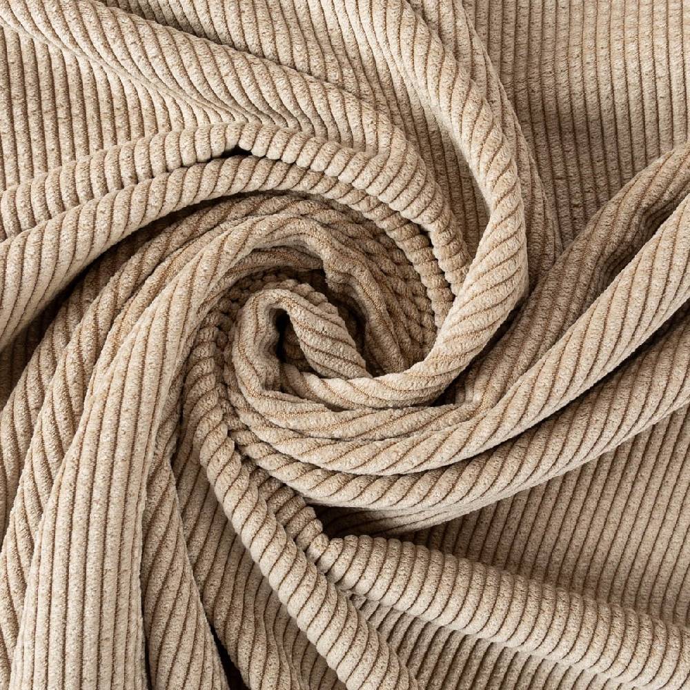 Schöner Leben Cord Stof Bubble Bekleidungsstoff Dekostoff einfarbig beige 1,45m Breite Rabatte dieses Monats