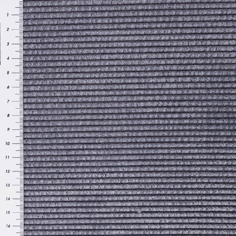 Schöner Leben Cord Stof Bubble Bekleidungsstoff Dekostoff einfarbig rauchblau 1,45m Breite 2025