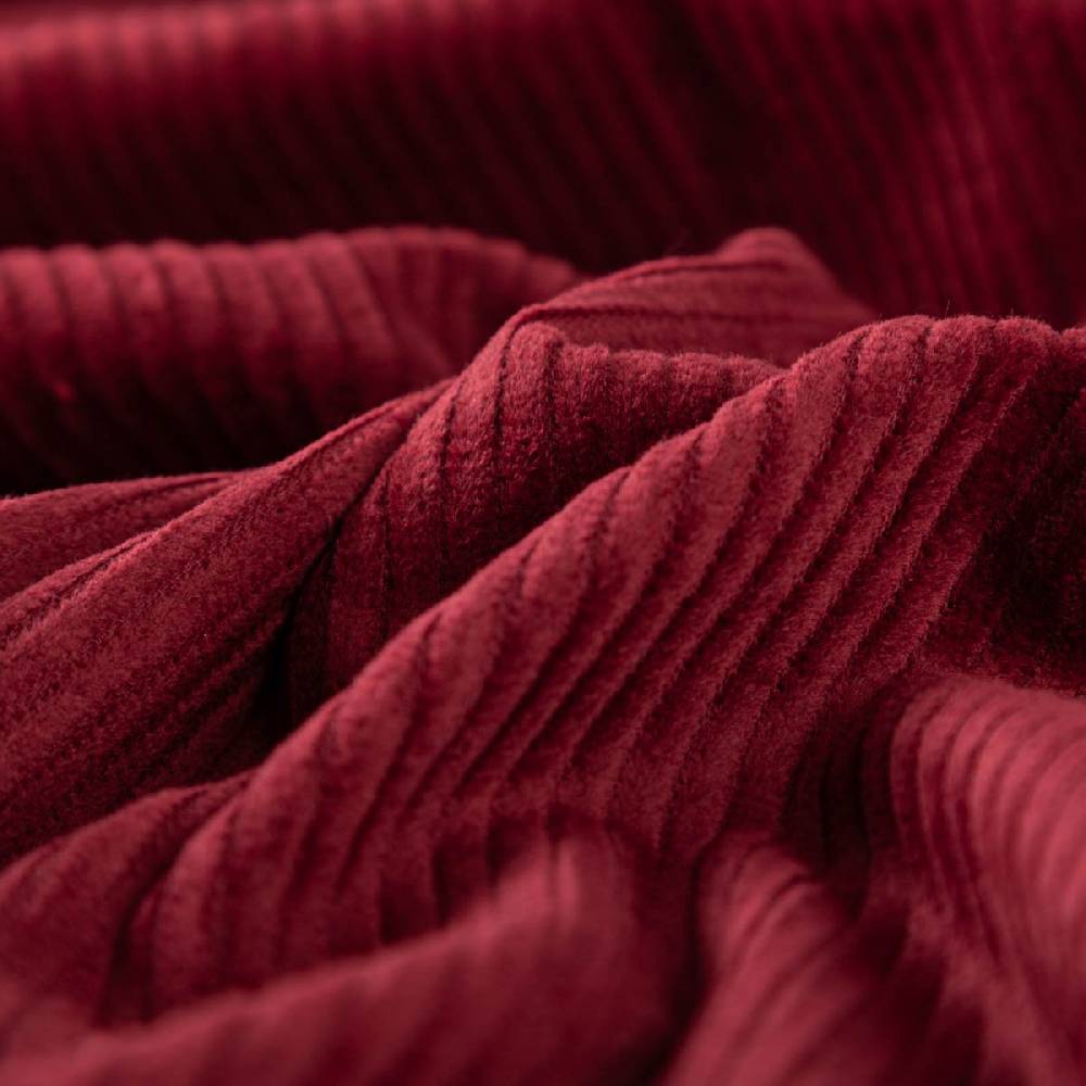 Schöner Leben Cord Stoff aus Baumwolle Bekleidungsstoff Dekostoff 4,5W grob vorgewaschen einfarbig red wine weinrot 1,4m Breite im Angebot