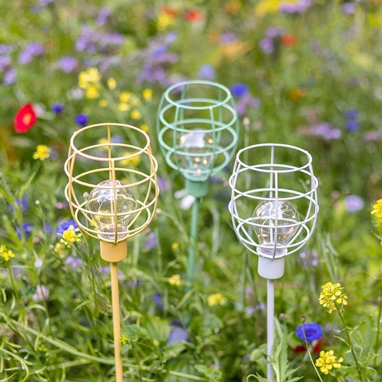 Schöner Leben LED-Solarlampe Gartenstecker in Rosa von Countryfield 11,5x11,5x90cm Kostenloser Versand