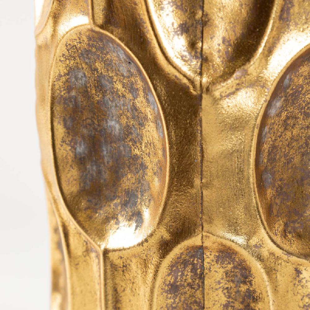 Schöner Leben Vase Flasche aus Metall Reliefstruktur Gold von Countryfield 14x14x66,5cm Fabrik Onlineshop