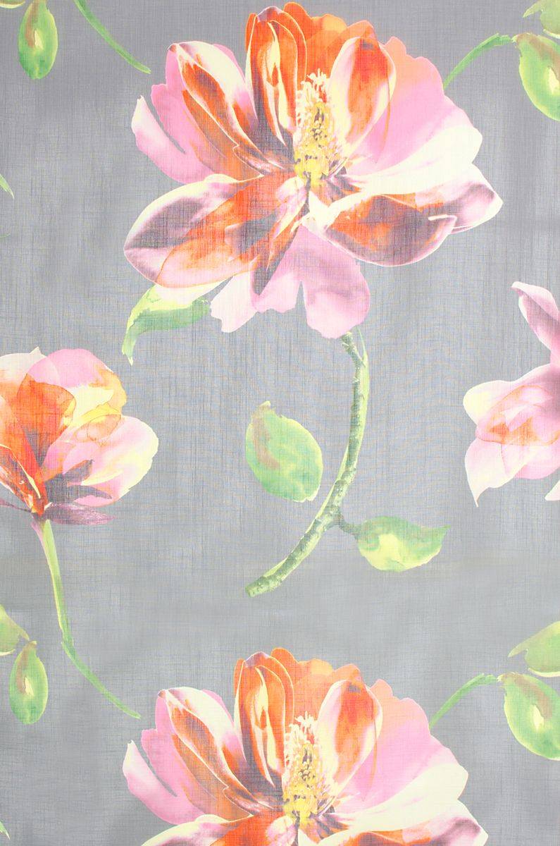 Schöner Leben Schiebevorhang Merida halbtransparent mit Flexoschiene Blumen bunt 60x245cm (BxH) Weihnachtsangebot