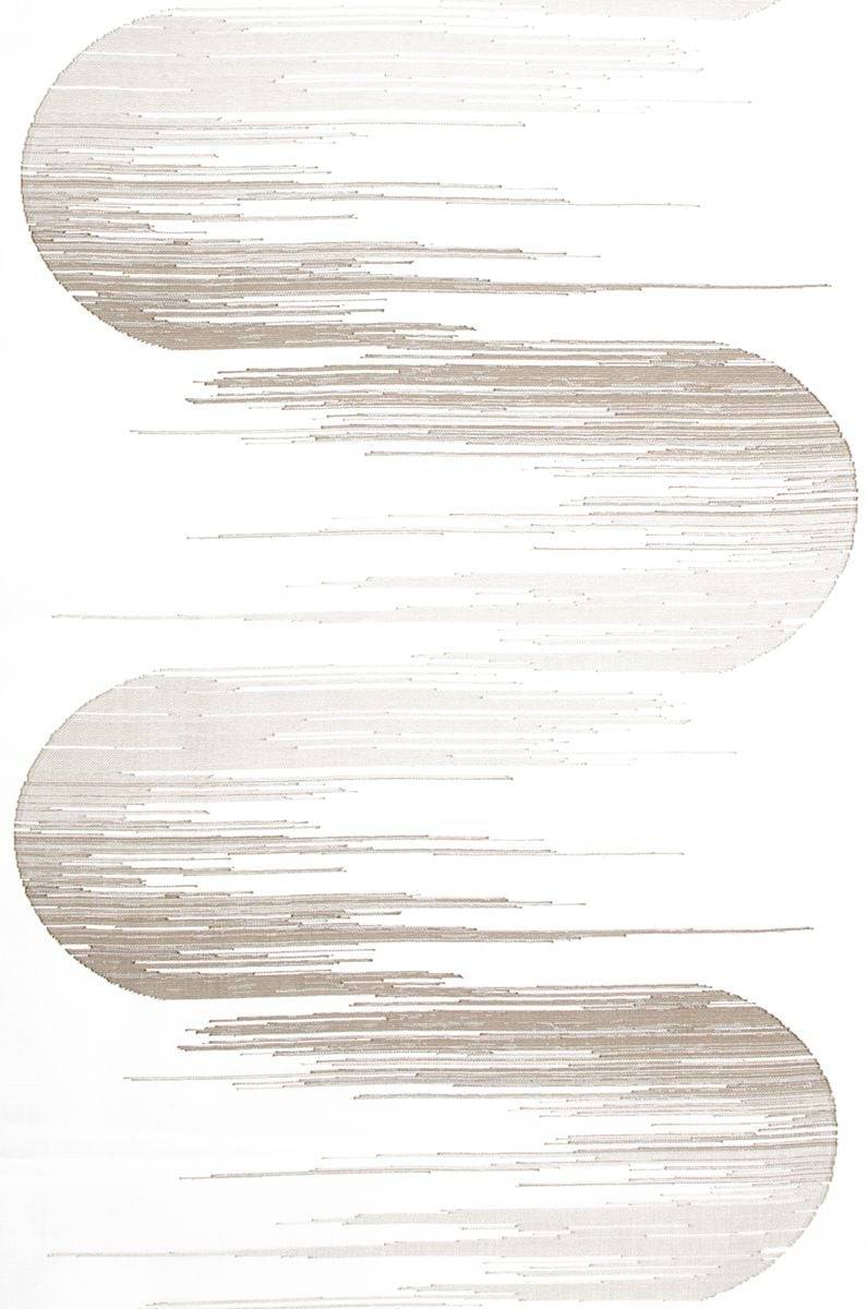 Schöner Leben Schiebevorhang Jago Scherli transparent mit Flexoschiene Halbkreise wollweiß braun 60x245cm (BxH) Osterangebot
