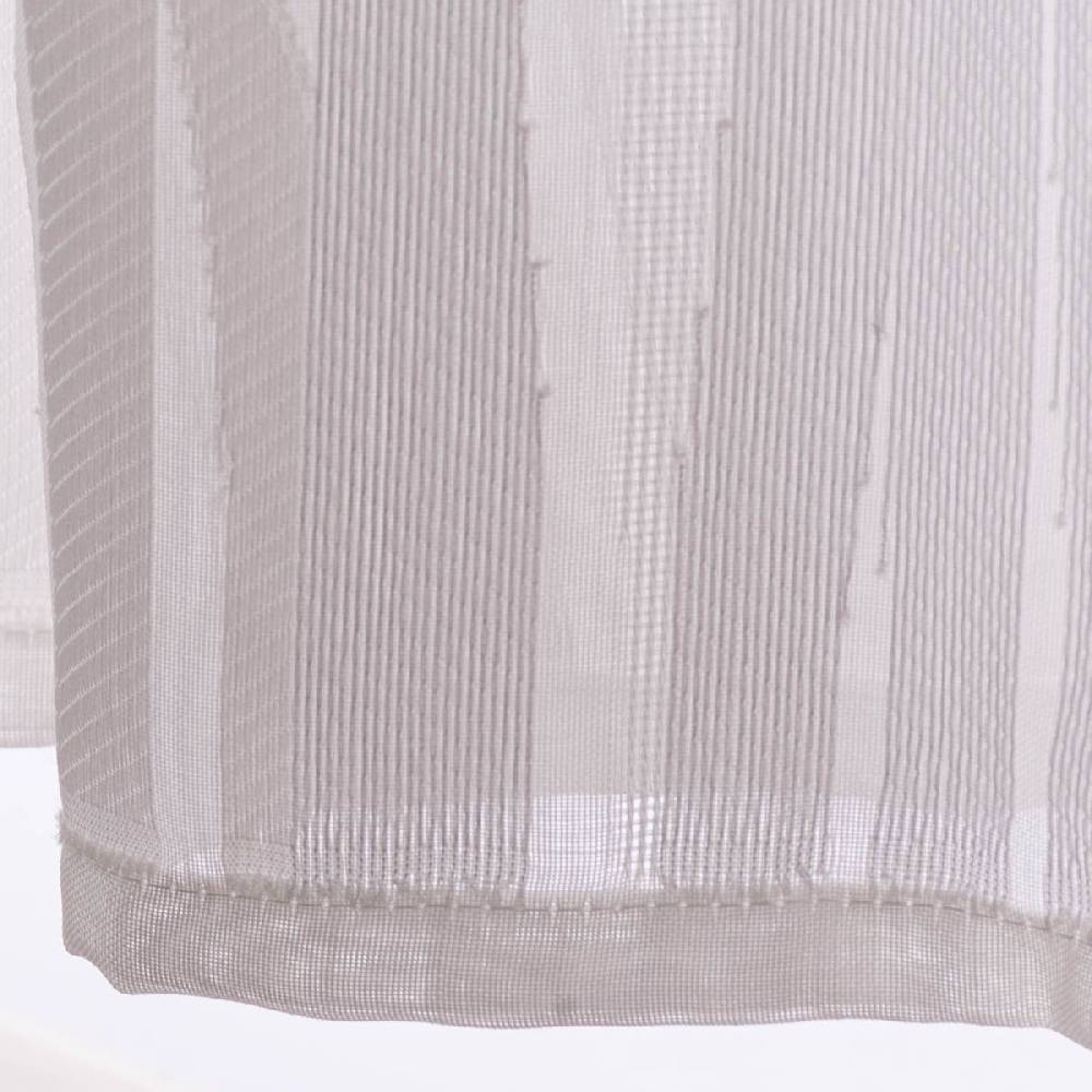 Schöner Leben Scheibengardine Breeze transparente Meterware mit Schlaufen Gräser wollweiß beige 46cm Höhe Lagerräumung