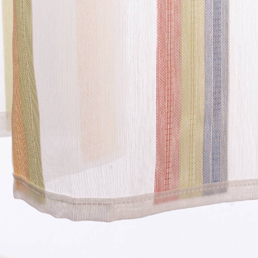 Schöner Leben Scheibengardine Kinderzimmer transparente Meterware mit Schlaufen Stifte wollweiß bunt 46cm Höhe Top Angebot