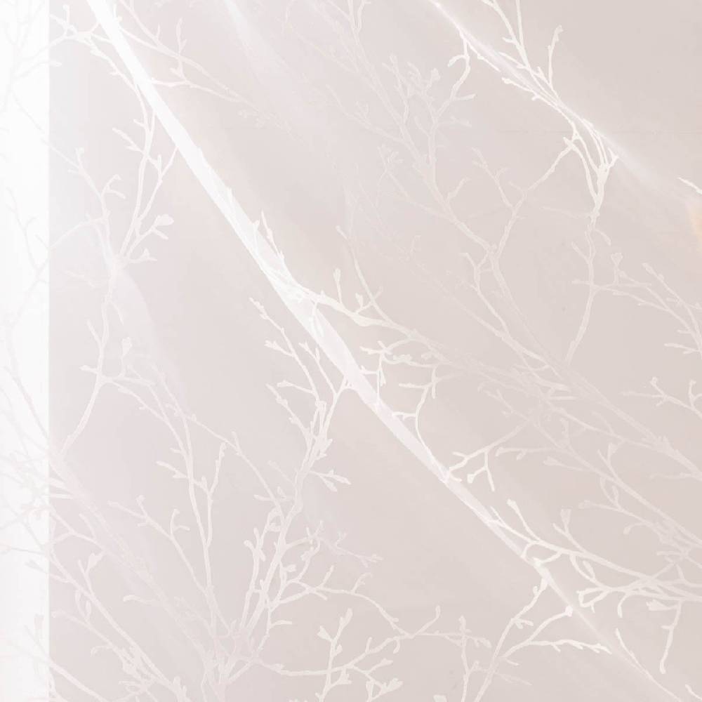 Schöner Leben Gardine Inverno My Style Ausbrenner mit verdeckten Schlaufen transparent Äste wollweiß 140cmx255cm Neueste Mode
