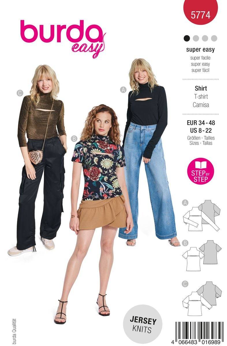 Schöner Leben Burda Schnittmuster 5774 Damen Shirt Saisonale Angebote