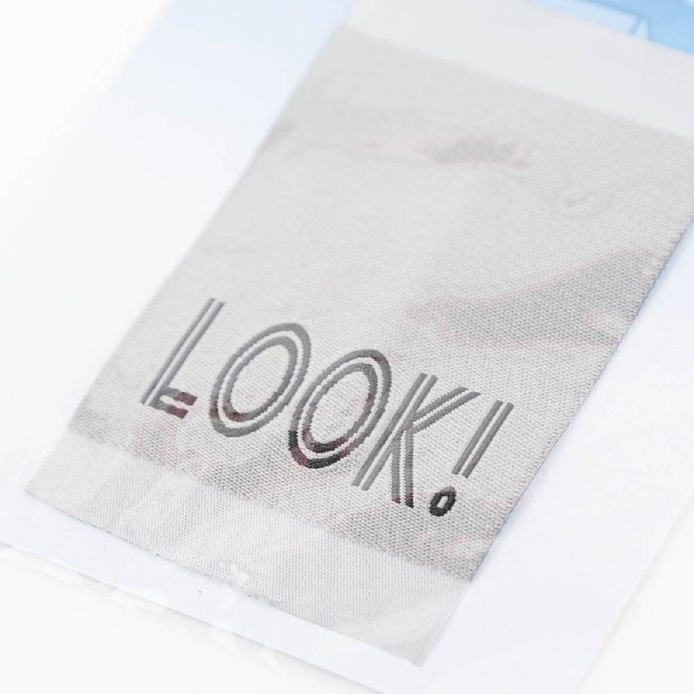 Schöner Leben Applikation LOOK! Jeanslabel zum Aufnähen grau 46x74mm von Prym Kostenloser Versand international