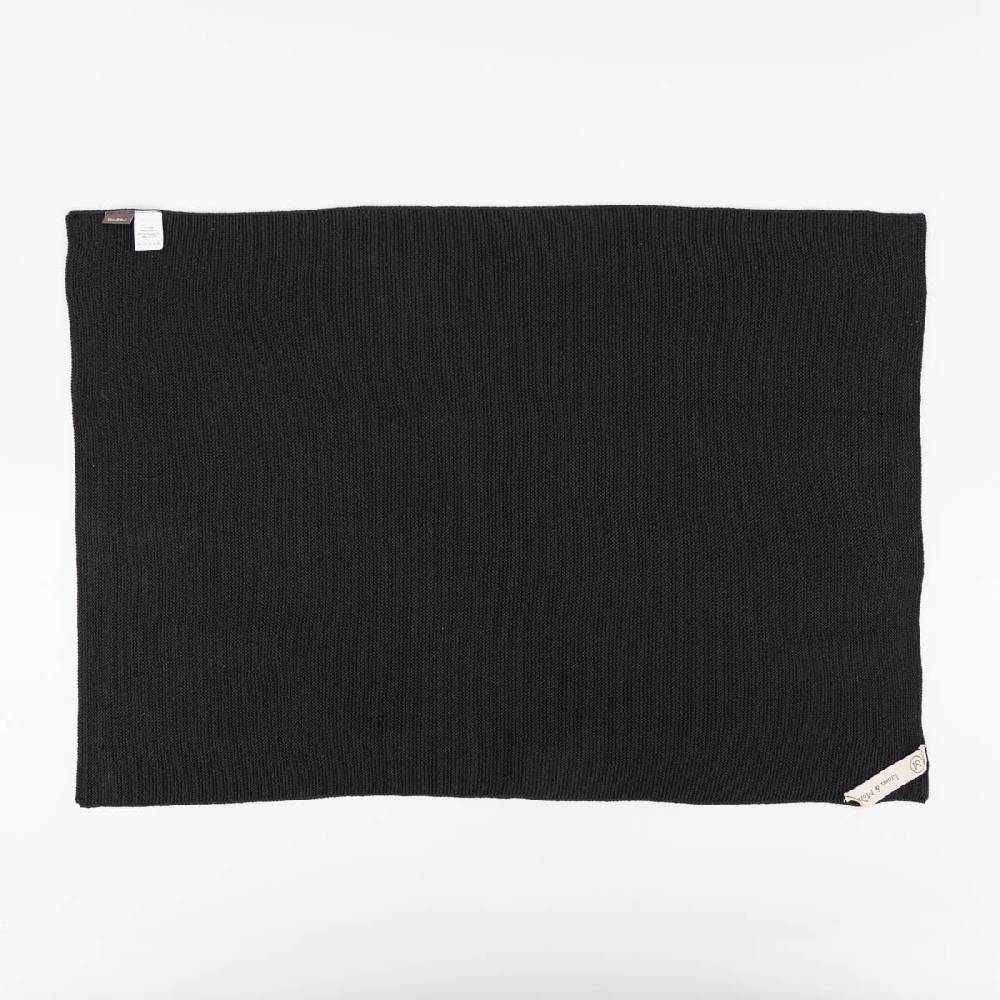 Schöner Leben Küchenhandtuch aus Baumwolle gestrickt einfarbig schwarz 50x70 von Linen & More zollfrei