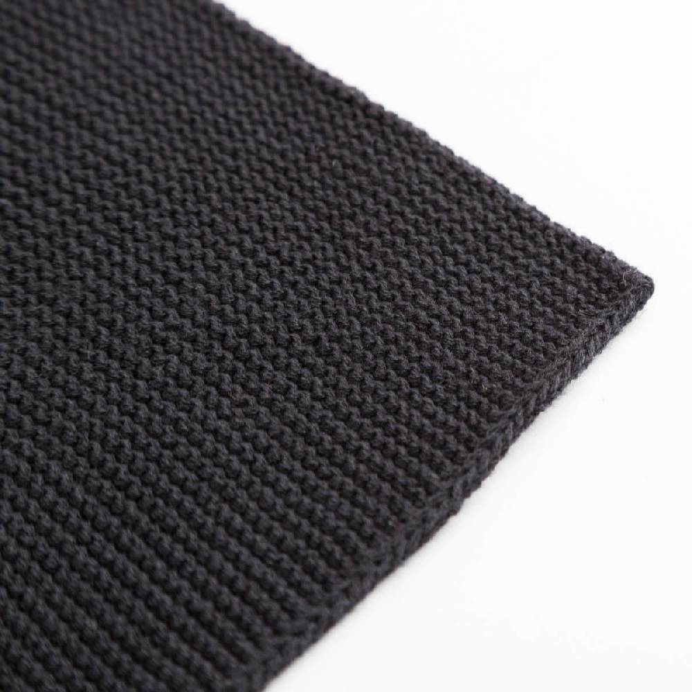 Schöner Leben Küchenhandtuch aus Baumwolle gestrickt einfarbig schwarz 50x70 von Linen & More zollfrei