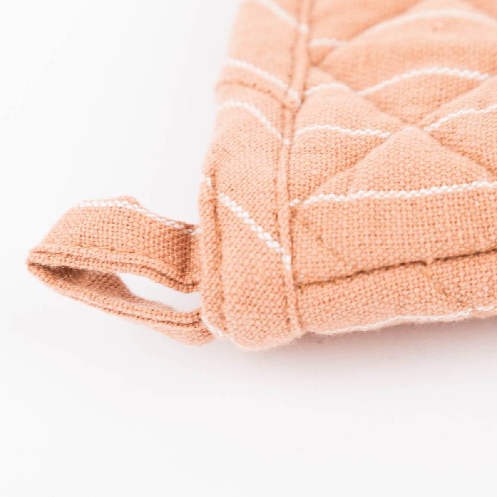 Schöner Leben 2er Set Ofenhandschuh aus Baumwolle gestreift hellbraun weiß 14x21cm von Linen & More Hotsell