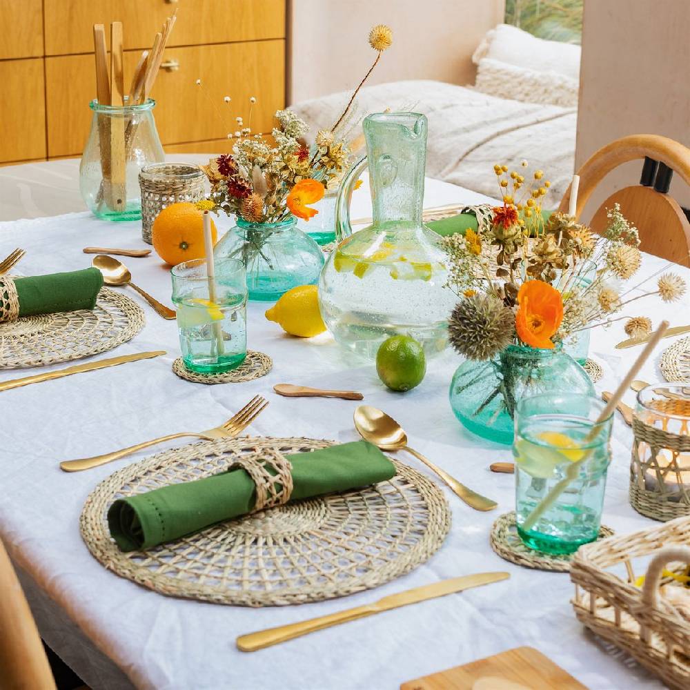 Schöner Leben Tischset aus Seegras von Sass & Belle 30cm Kostenloser Versand