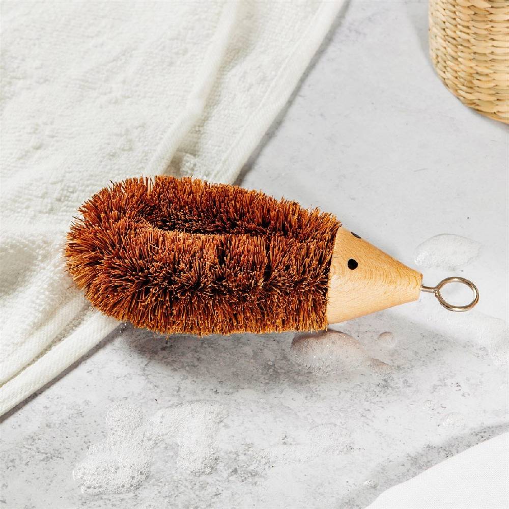 Schöner Leben Spülbürste Igel von Sass & Belle aus Holz und Kokosnuss 16x7cm Limitierter Zeitrabatt