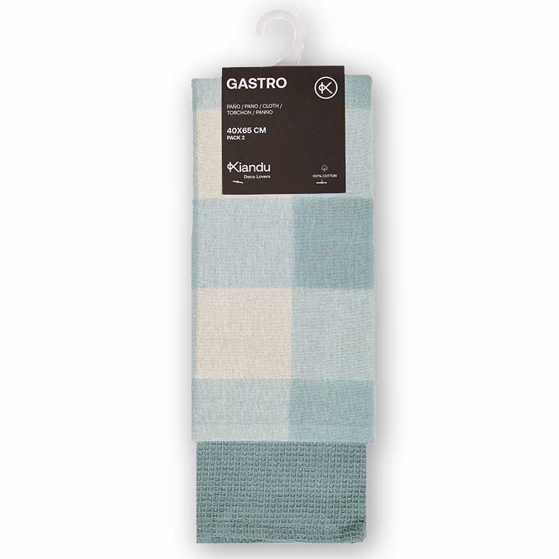 Schöner Leben Geschirrtücher Gastro aus Baumwolle blau beige 40x65cm 2er Set Saisonschlussverkauf
