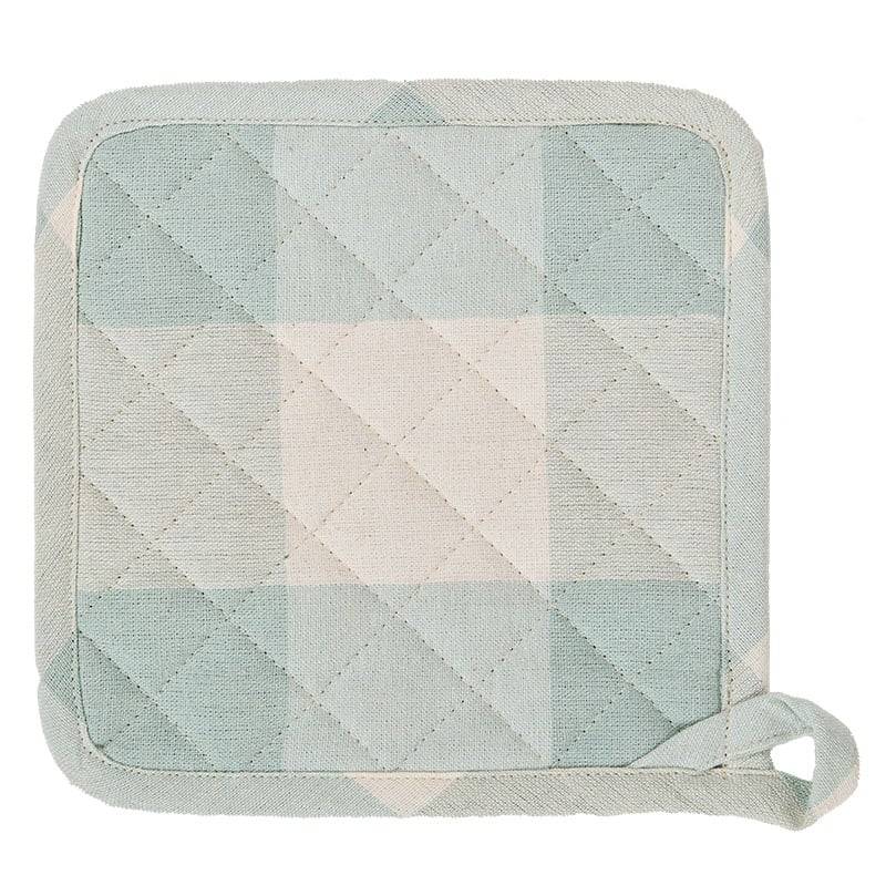 Schöner Leben Ofenhandschuh und Topflappen Gastro aus Baumwolle Karos mintgrün beige Black Friday