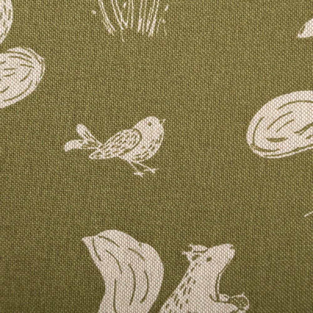 Schöner Leben Dekostoff Halbpanama Forest Animal Scene Waldtiere grün beige 1,4m Breite Jubiläumsangebot