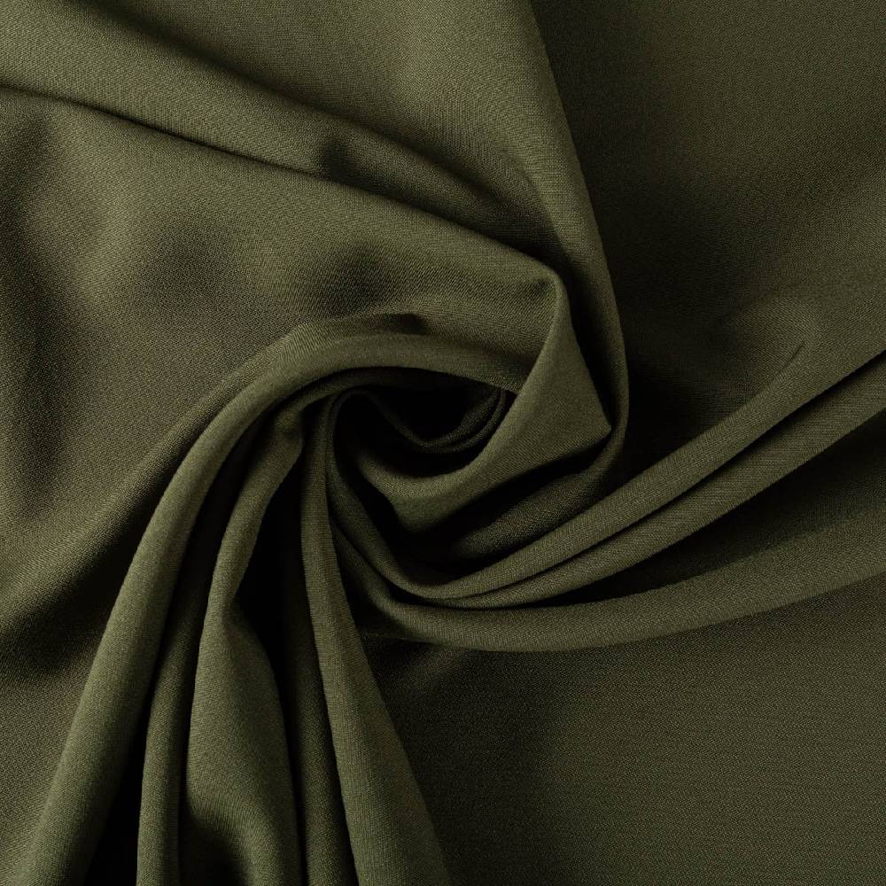 Schöner Leben Polyester Stoff Meterware Stretch Universalstoff einfarbig dunkel grün 1,48m Breite Top Angebot