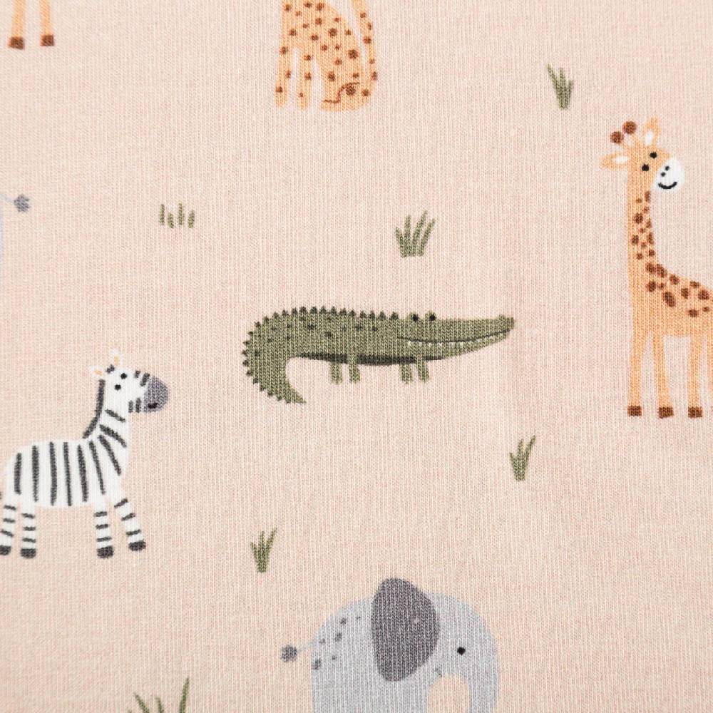 Schöner Leben Jersey Stoff Baumwolljersey Afrika Tiere Elefant Zebra beige 1,50m Breite VIP-Rabatte