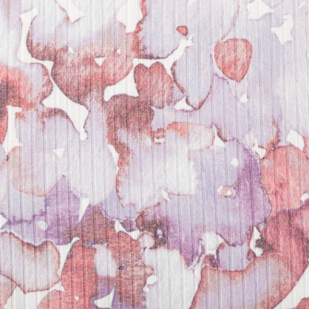 Schöner Leben Viskosejersey Rippjersey Digitaldruck Flowers Aquarell Blumen abstrakt ecru violett 1,2m Breite Begrenzte Freigabe