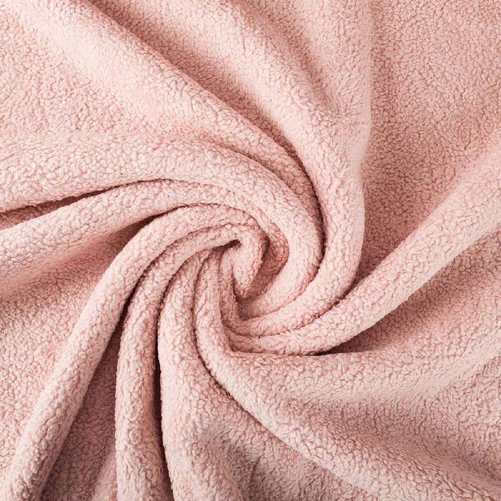 Schöner Leben Teddy Fleece Baumwoll Krimmer Plüschstoff einfarbig hell rosa 1,6m Breite Neueste Stile