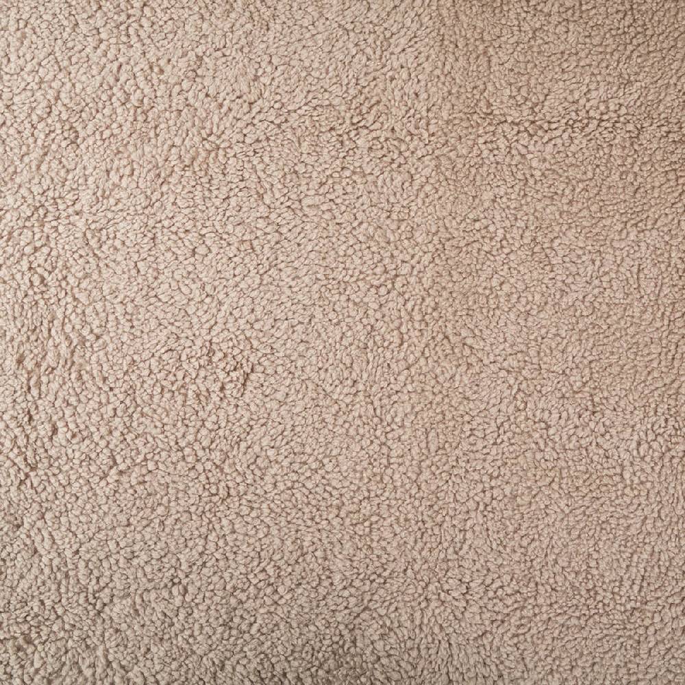 Schöner Leben Teddy Fleece Baumwoll Krimmer Plüschstoff einfarbig taupe 1,6m Breite Letzte 2 Tage