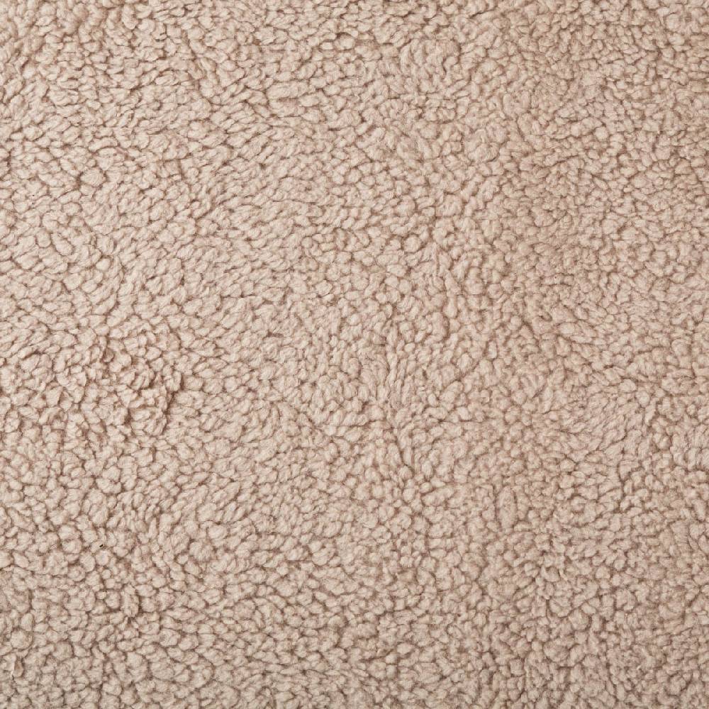 Schöner Leben Teddy Fleece Baumwoll Krimmer Plüschstoff einfarbig taupe 1,6m Breite Letzte 2 Tage