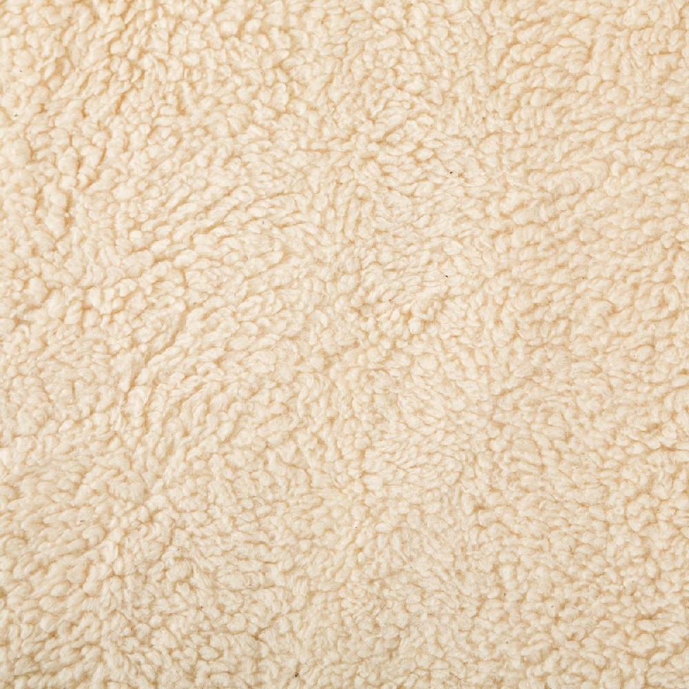 Schöner Leben Teddy Fleece Baumwoll Krimmer Plüschstoff einfarbig beige 1,6m Breite Letzter Tag