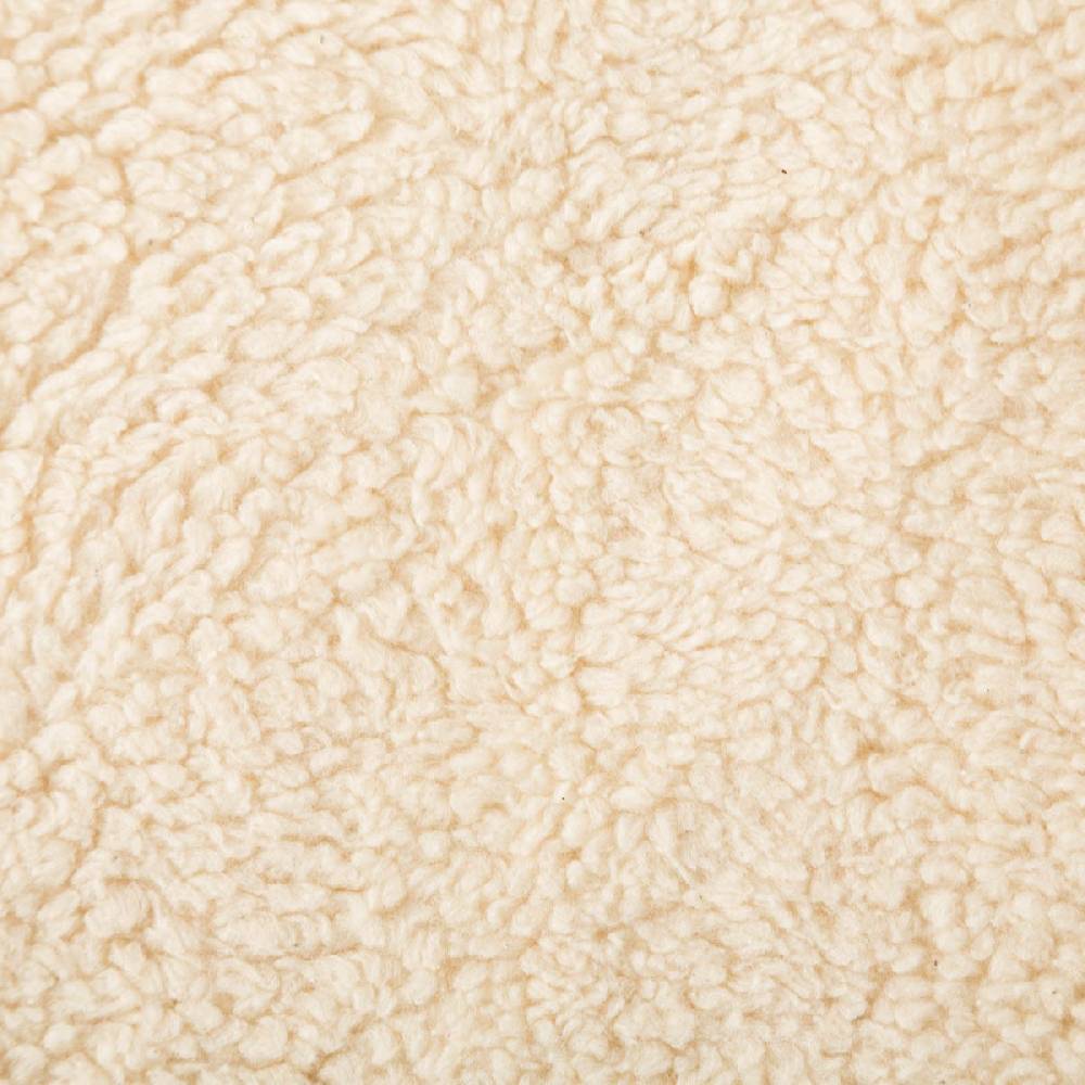 Schöner Leben Teddy Fleece Baumwoll Krimmer Plüschstoff einfarbig beige 1,6m Breite Letzter Tag