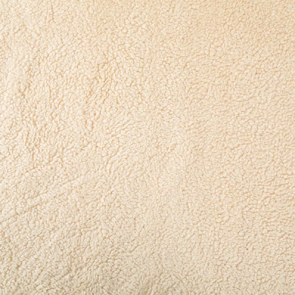 Schöner Leben Teddy Fleece Baumwoll Krimmer Plüschstoff einfarbig beige 1,6m Breite Letzter Tag
